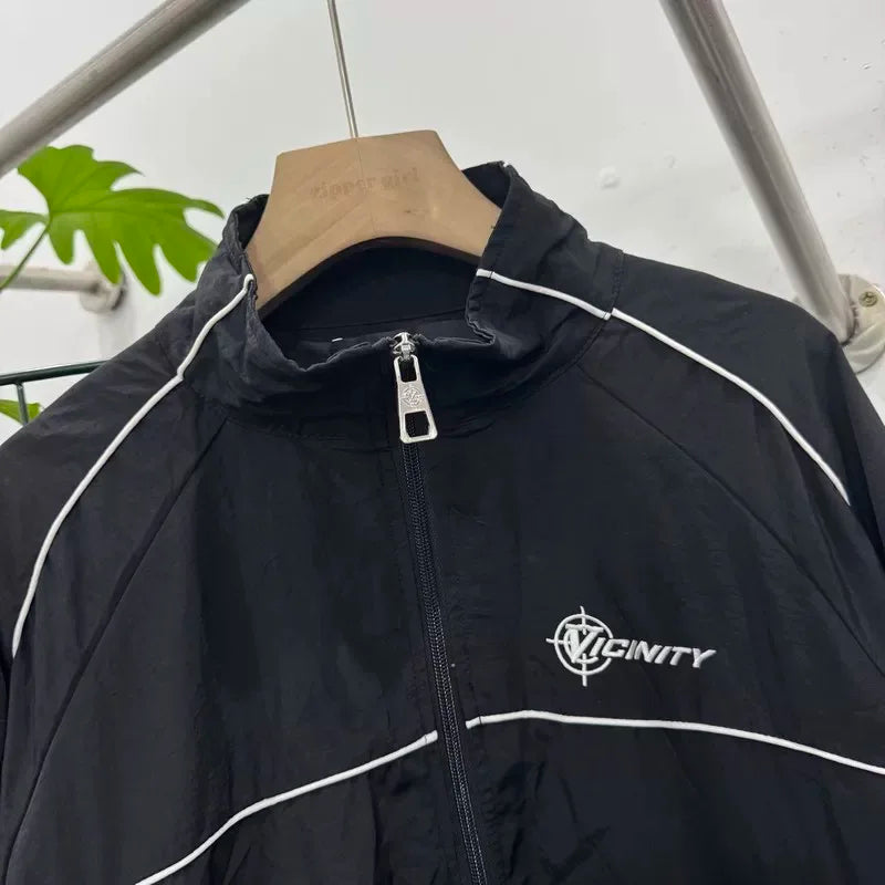 Y2K Black Embroidered Tracksuit