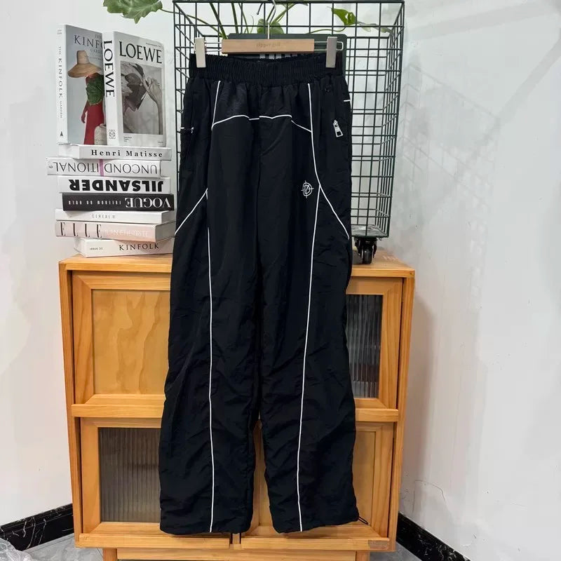Y2K Black Embroidered Tracksuit