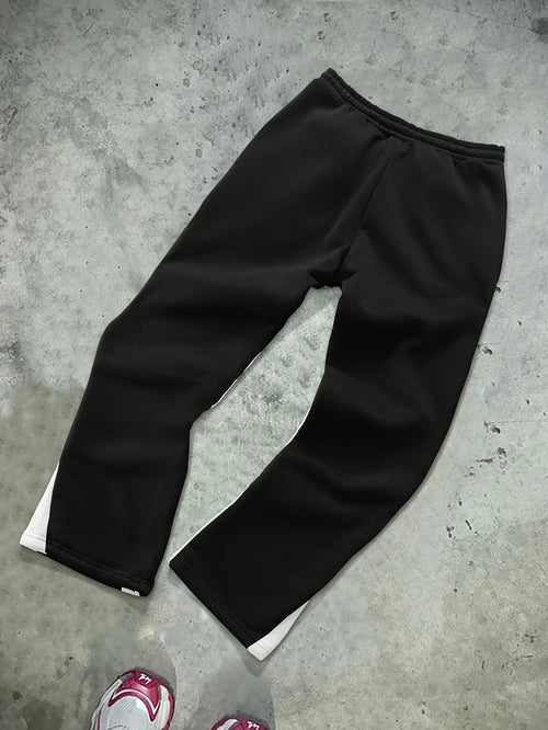 Cross Print Flared Sweatpants